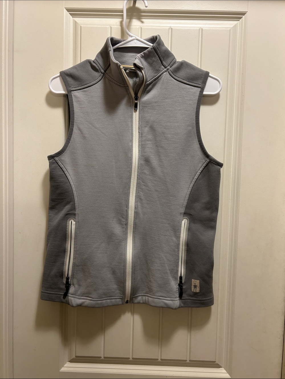 Smartwool Light Gray Full-Zip Sleeveless Vest